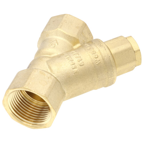 Main product image of 1' FIP Forged DZR Brass Y-Strainer (20 MESH) w/ 1/2" Plugged NPT Port