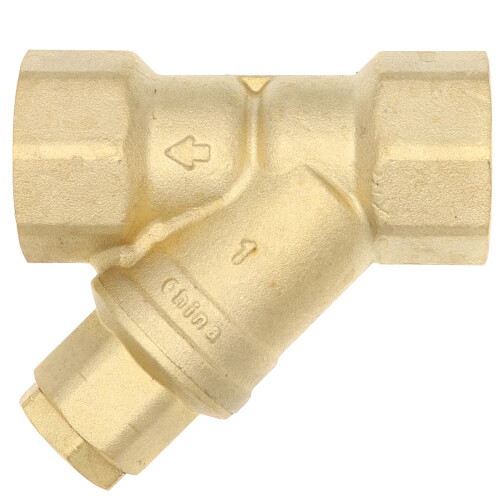 Main product image of 1' FIP Forged DZR Brass Y-Strainer (20 MESH) w/ 1/2" Plugged NPT Port