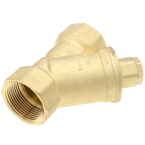 Main product image of 1-1/4" FIP Forged DZR Brass Y-Strainer (20 MESH) w/ 1/2" Plugged NPT Port
