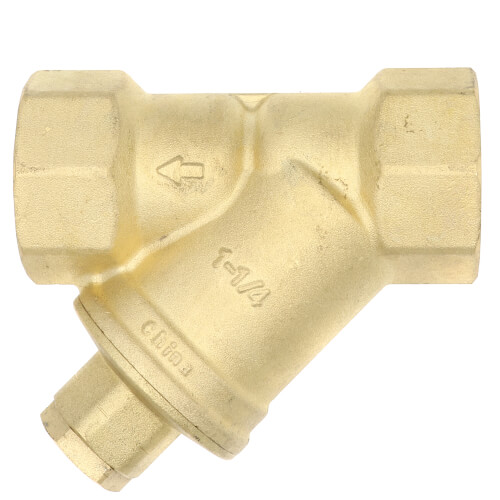Main product image of 1-1/4" FIP Forged DZR Brass Y-Strainer (20 MESH) w/ 1/2" Plugged NPT Port