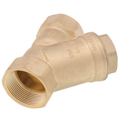 Main product image of 1-1/2" FIP Forged DZR Brass Y-Strainer (20 MESH) w/ 1/2" Plugged NPT Port