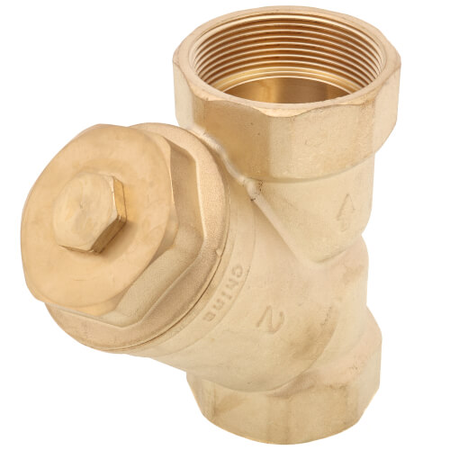 Main product image of 2" FIP Forged DZR Brass Y-Strainer (20 MESH) w/ 1/2" Plugged NPT Port