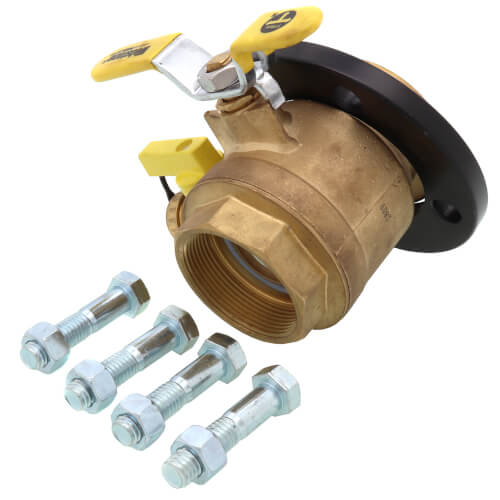 Main product image of 2" FIP Full Port Forged Brass Uni-Flange Isolator Flange w/ Detachable Rotating Flange & Drain