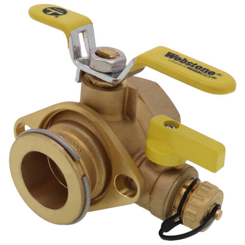 Main product image of 2" Threaded High Velocity Full Port Forged Brass Uni-Flange Isolator Flange w/ Multi-Function Drain & Rotating Flange (LF)