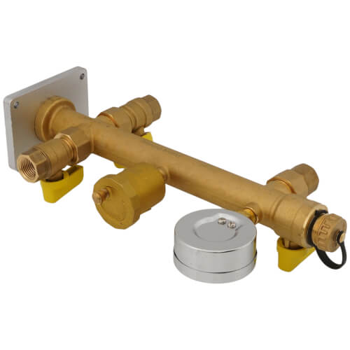 Main product image of 1/2" FIP Pro-Pal E-Tank Service Assembly, Forged Brass Mounting Arm w/ Full Port Isolation Valves (200 psi CWP)