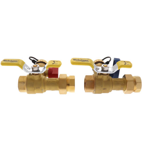 Main product image of 3/4" IPS Isolator E-X-P E2 Tankless Water Heater Service Valve Kit w/ No PRV Port (Lead Free)