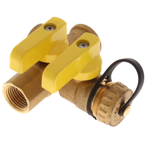 Main product image of 1/2" Pro-Pal Full Port Brass Ball Valve w/ Hi-Flow Hose Drain - FIP x FIP (600 WOG)