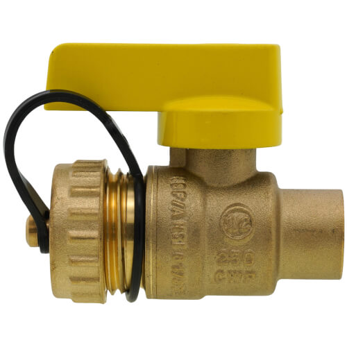 Main product image of 1/2" Sweat x 3/4" Hose Pro-Pal Add-A-Drain Full Port DZR Brass Ball Valve w/ Cap