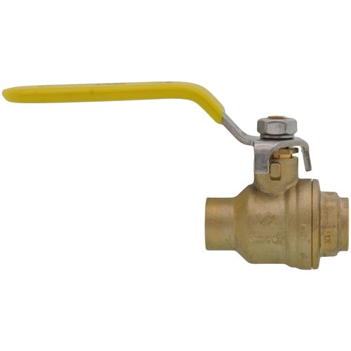 Main product image of 1/2" Sweat Full Port Brass Ball Valve w/ Stainless Steel Lever (Lead Free)