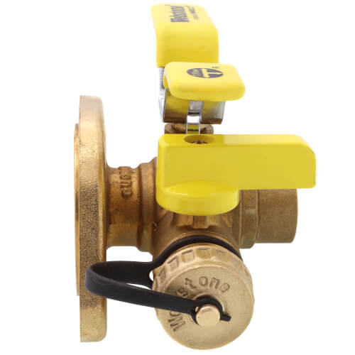 3/4" Sweat High Velocity Full Port Forged Brass Uni-Flange Isolator Flange w/ Multi-Function Drain and Rotating Flange