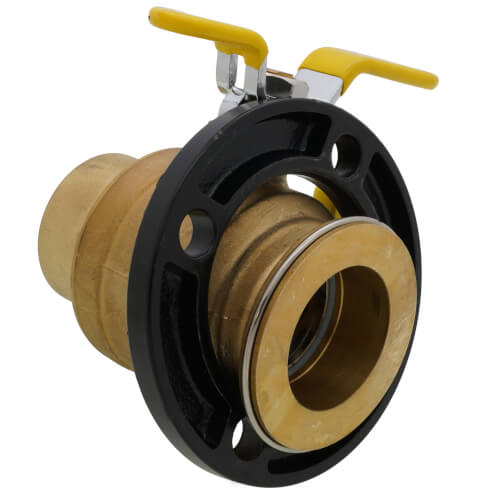 Main product image of 2" Sweat Full Port Forged Brass Uni-Flange Isolator Flange w/ Detachable Rotating Flange & Drain