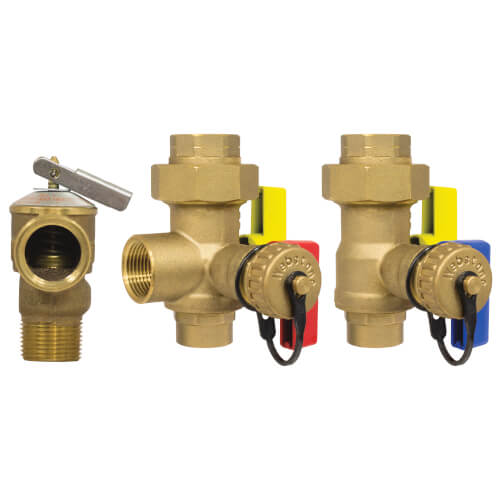 Main product image of 3/4" FIP Union x Sweat E-X-P Ultra-Compact Tankless Water Heater Service Valve Kit w/ PRV