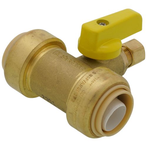 Main product image of 1/4" OD Compression x 3/4" Push Run Pro-Pal T-Valve Full Port Forged DZR Brass Ball Valve w/ Integrated Tee Fitting, Adjustable Packing Gland & Reversible Handle (LF)