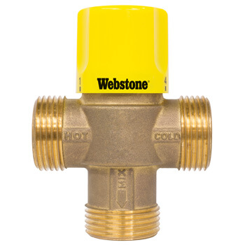 Main product image of 1" Thermostatic Mixing Valve - Body Only Install Kit w/ (3) G1 Union Fittings - Output 95-131ºF (Lead Free)