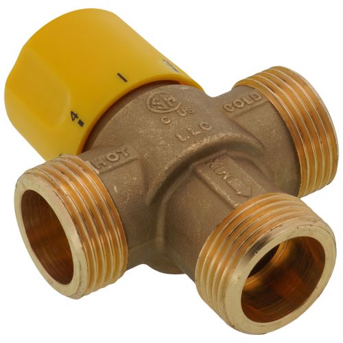 Main product image of 1/2" PEX Crimp Brass Thermostatic Mixing Valve w/ Check Valve (Lead Free)