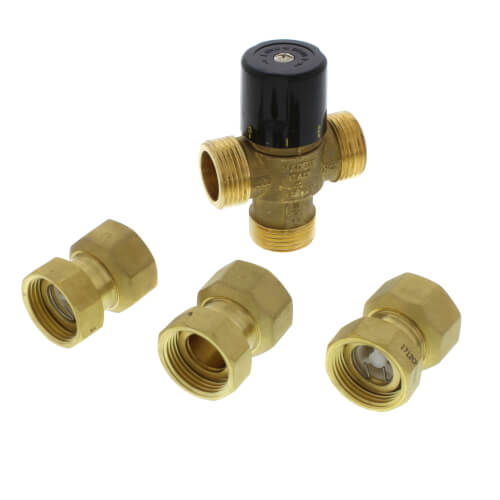 H72274W stone H72274W 1" Female NPT Thermostatic Mixing Valve w/ Check Valve, For High