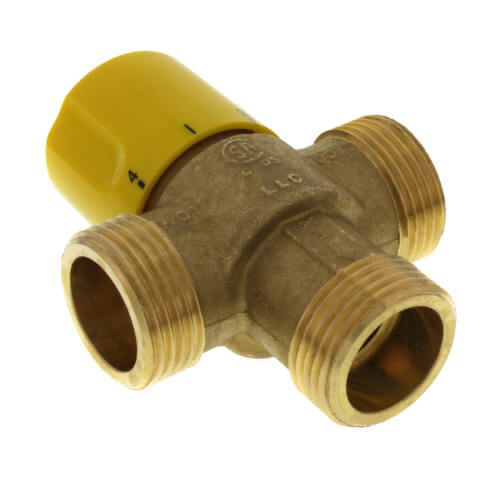 Main product image of 3/4" Expansion PEX Brass Thermostatic Mixing Valve w/ Check Valve, For Low Temp (Lead Free)