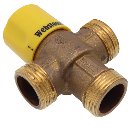 H74273W stone H74273W 3/4" Male NPT Thermostatic Mixing Valve w/ Check Valve, For High