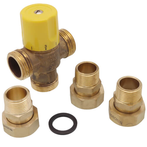 Main product image of 3/4" Male NPT Thermostatic Mixing Valve w/ Check Valve, For High Temp (Lead Free)