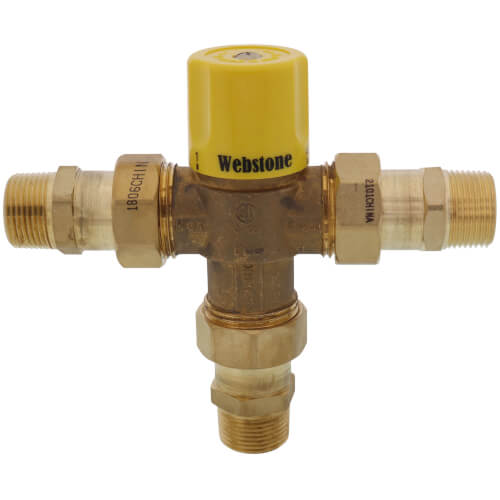H74273W stone H74273W 3/4" Male NPT Thermostatic Mixing Valve w/ Check Valve, For High