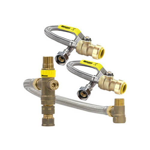 Main product image of 3/4" MNPT x FNPT Water Heater Tempering Valve Installation Kit (62033W-18 Connectors)