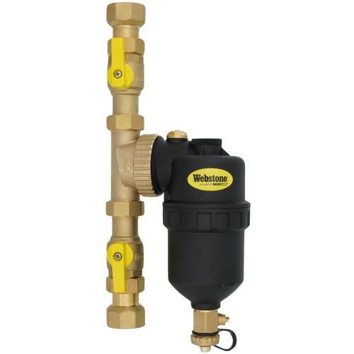 Main product image of 1" Female Threaded Brass Magnetic Boiler Filter with Isolation Valves