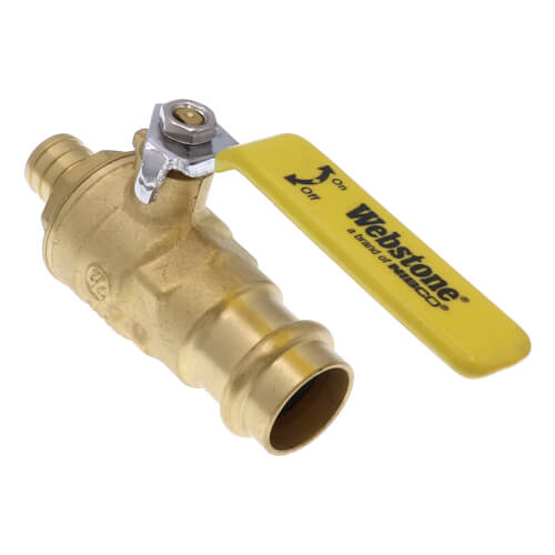 Main product image of 3/4" PEX Crimp x Copper Press Full Port Brass Ball Valve, Lead Free