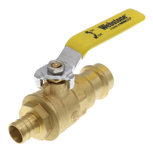 Main product image of 3/4" PEX Crimp x Copper Press Full Port Brass Ball Valve, Lead Free
