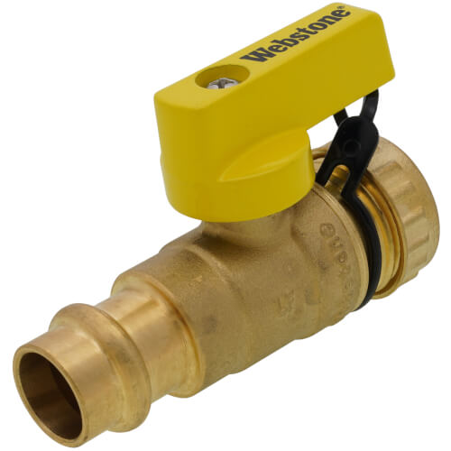 Main product image of 1/2" Press x 3/4" Hose Pro-Pal Add-A-Drain Full Port DZR Brass Ball Valve w/ Cap