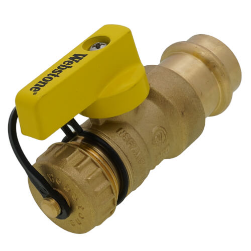 Main product image of 3/4" Press x 3/4" Hose Pro-Pal Add-A-Drain Full Port DZR Brass Ball Valve w/ Cap