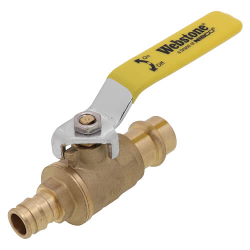 1/2" Expansion PEX x Copper Press Full Port Forged Brass Ball Valve (Lead Free)