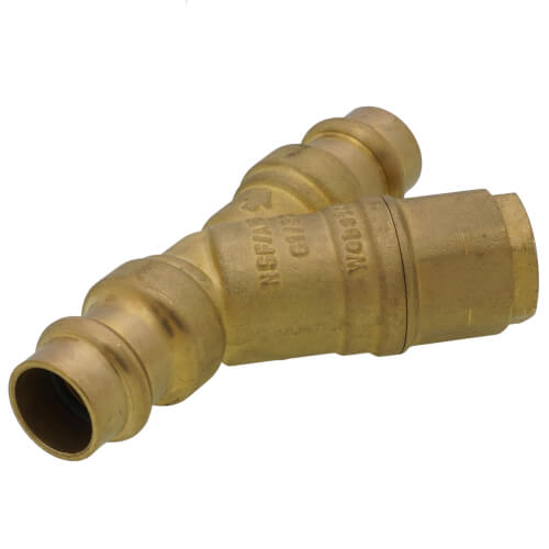 Main product image of 1/2" Press Forged DZR Brass Y-Strainer (20 MESH) w/ 1/2" Plugged NPT Port