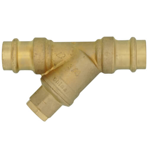 Main product image of 3/4" Press Forged DZR Brass Y-Strainer (20 MESH) w/ 1/2" Plugged NPT Port