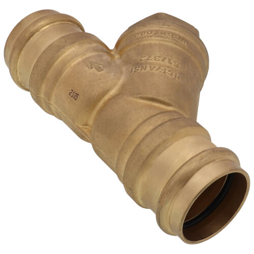 Main product image of 1-1/2" Press Forged DZR Brass Y-Strainer (20 MESH) w/ 1/2" Plugged NPT Port