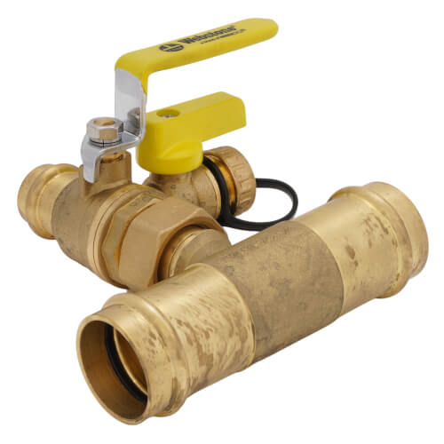 Main product image of 3/4" x 1-1/4" Press T-Union Full Port Ball Drain Valve (Lead Free)