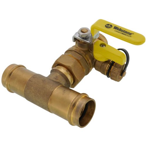Main product image of 1" x 1-1/4" Press T-Union Full Port Ball Drain Valve (Lead Free)