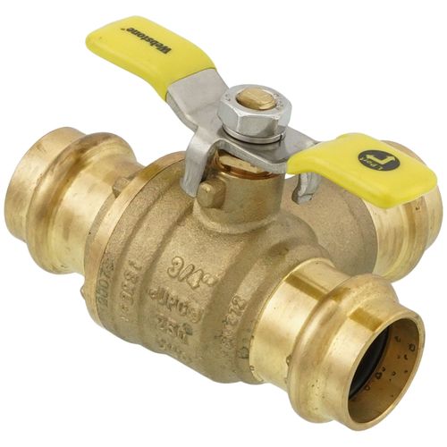 Main product image of 3/4" Press 3-Way DZR Brass Ball Valve w/ L-Port (Lead Free)