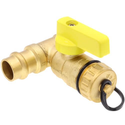 Main product image of 1/2" Pro-Pal Press T-Drain Full Port Ball Valve w/ Hi-Flow Hose Drain (Lead Free)