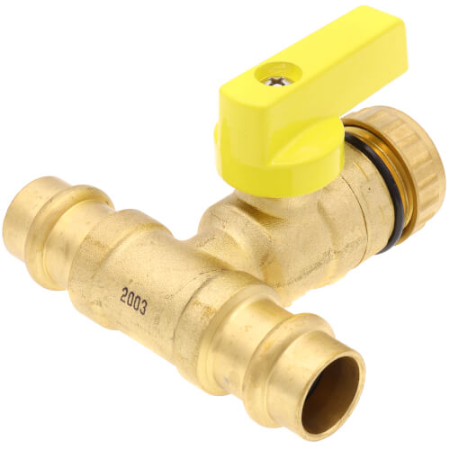 Main product image of 1/2" Pro-Pal Press T-Drain Full Port Ball Valve w/ Hi-Flow Hose Drain (Lead Free)