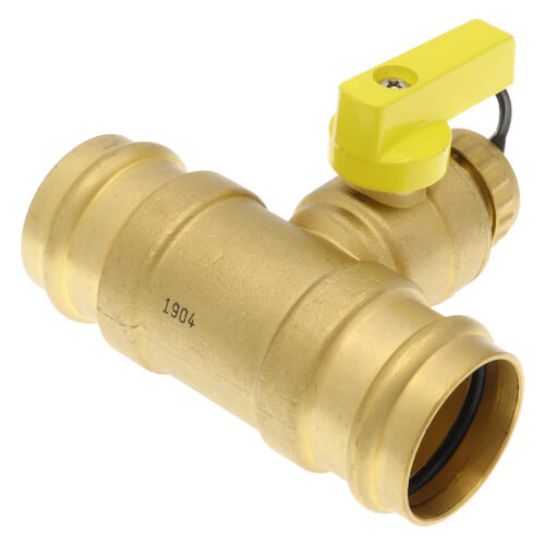 Main product image of 1-1/4" Pro-Pal Press Full Port T-Drain Ball Valve w/ Hi-Flow Hose Drain (Lead Free)