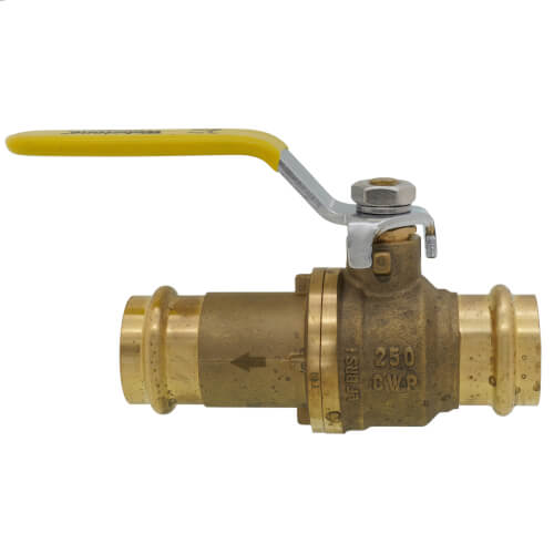 Main product image of 1" Press Pro-Pal Ball Check Forged DZR Brass Valve w/ Integrated Spring Check Valve (Lead Free)
