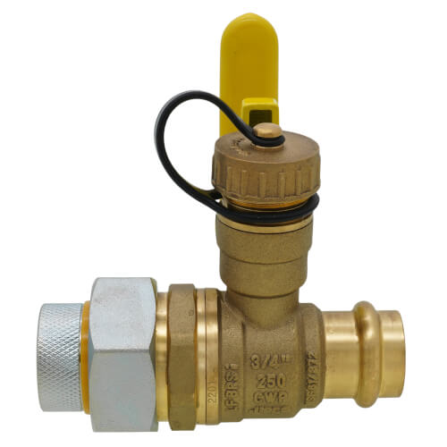 Main product image of 3/4" FIP Union x Press Pro-Pal Dielectric Union Ball Drain Valve (Lead Free)