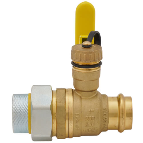 Main product image of 1" FIP Union x Press Pro-Pal Dielectric Union Ball Drain Valve (Lead Free)