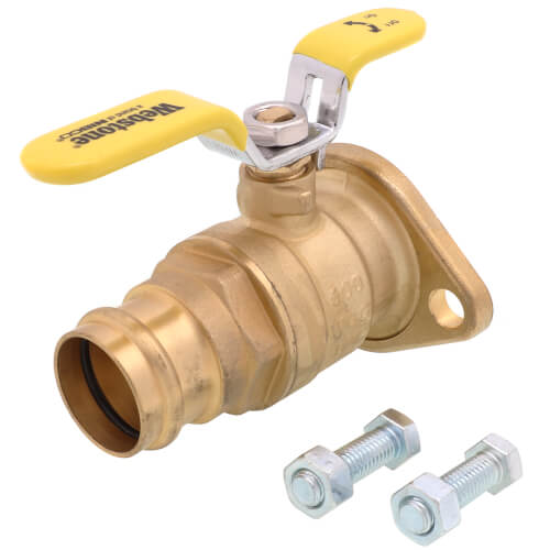 1-1/4" Press Full Port Forged Brass Uni-Flange Isolator Flange w/ Rotating Flange