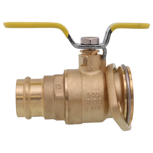 Main product image of 1-1/4" Press Full Port Forged Brass Uni-Flange Isolator Flange w/ Rotating Flange (Lead Free)