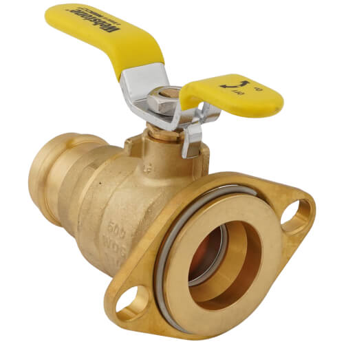 Main product image of 1-1/4" Press High Velocity Full Port Forged Brass Uni-Flange Isolator Flange w/ Rotating Flange (Lead Free)