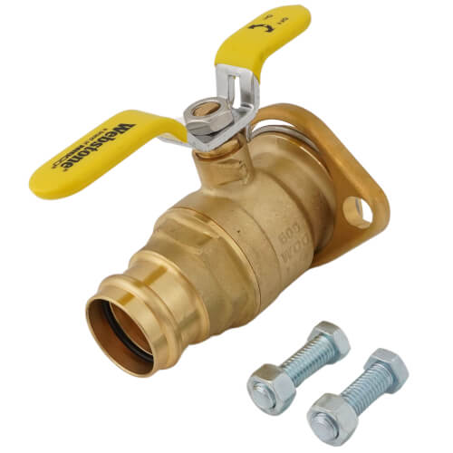 Main product image of 1-1/4" Press High Velocity Full Port Forged Brass Uni-Flange Isolator Flange w/ Rotating Flange (Lead Free)