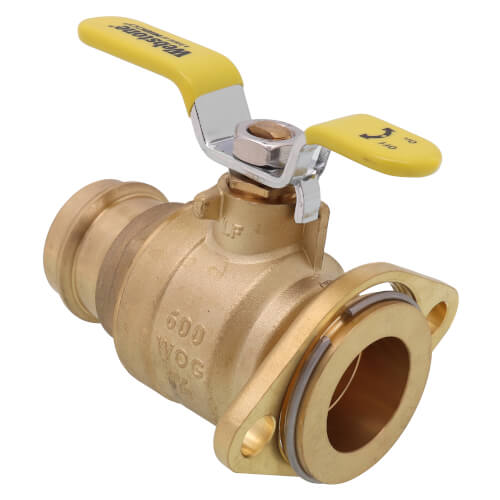 Main product image of 1-1/2" Press Full Port Forged Brass Uni-Flange Isolator Flange w/ Rotating Flange (Lead Free)