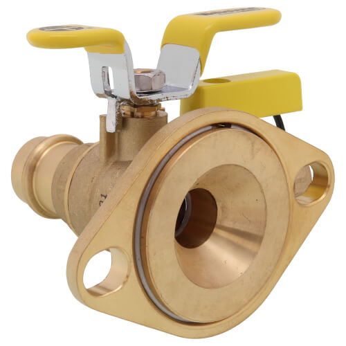 Main product image of 3/4" Press High Velocity Full Port Brass Uni-Flange Isolator Flange w/ Multi-Function Drain & Rotating Flange (LF)