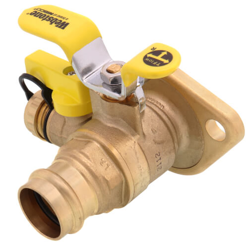 Main product image of 1" Press Full Port Forged Brass Uni-Flange Isolator Flange w/ Multi-Function Drain & Rotating Flange (Lead Free)